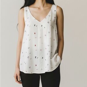 RW & Co Flowy Tank Top - Off White - Hearts Shoes - Size M